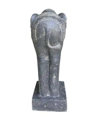 Product image 3 of the product “Elephant sculpture, 90cm height, cast stone, hollow, handcrafted & coloured ”